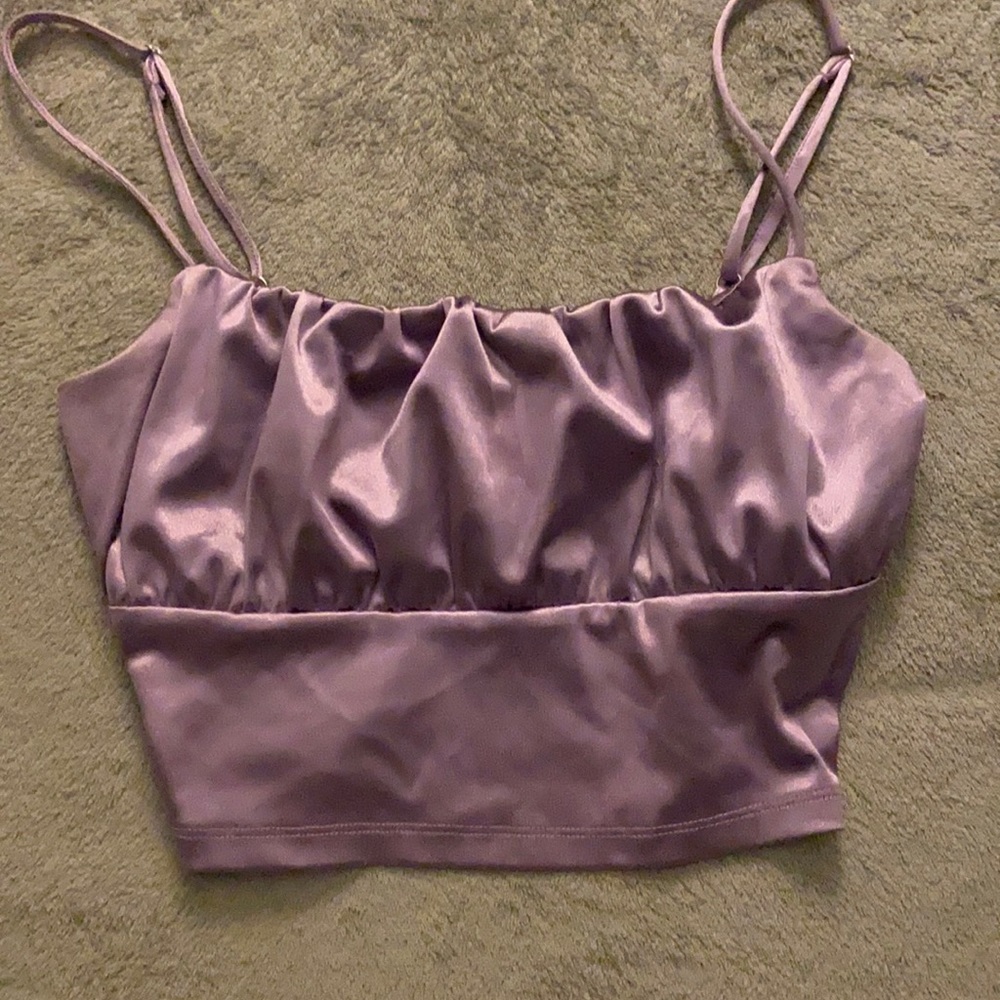 Purple silky top